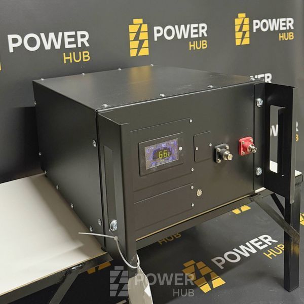 Аккумулятор в сборе на 7,2 кВт (7168 Wh) с 8 ячеек LiFePO4 280Ah Grade-A, дисплей 3,2 дюйма LCD и пара проходных клемм DC 200 А в квадратном корпусе (сборка аккумуляторная на 7,2 кВт) 0009 фото