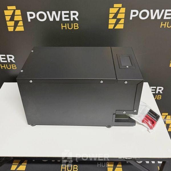 Акумулятор в зборі на 3,6 кВт (3584 Wh) з 4-х комірок LiFePO4 280Ah Grade-A, дисплей 3,2 дюйми і пара прохідних клем DC 200 А BMS 100A (збірка акумуляторна на 3,6 кВт) ручка збоку  0054 фото